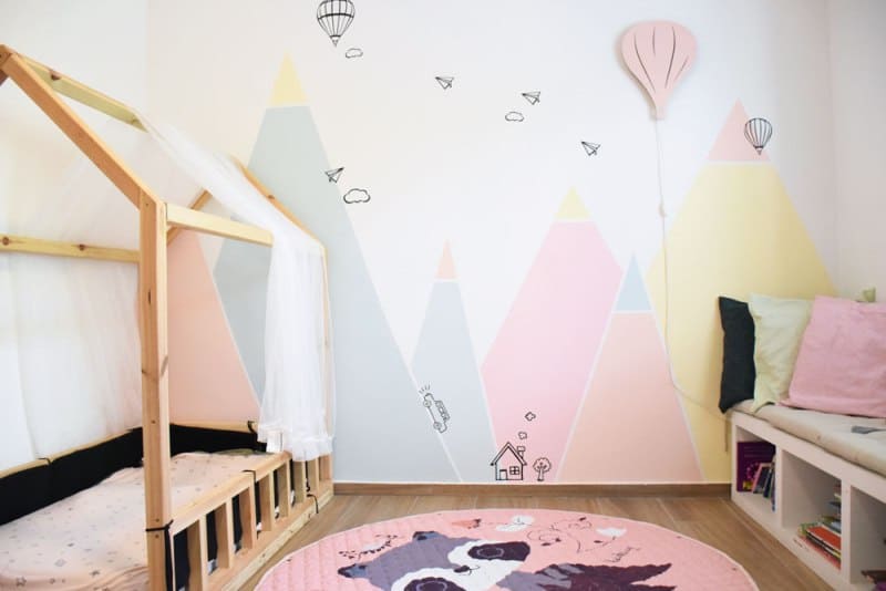 חדר ילדים בצבעי פסטל